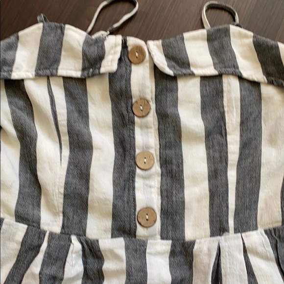 *SOLD* Pink Lily Btq Long Awaited Love Striped Romper - Picture 3 of 11